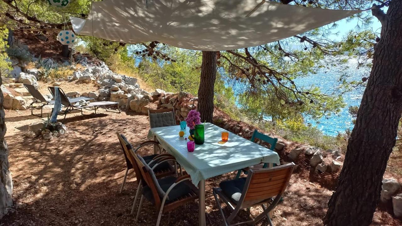 A Small Stone House By The Sea, In A Wineyard Nerezisca ภายนอก รูปภาพ